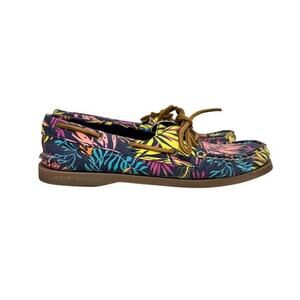 Sperry Top-Sider Tropical Canvas Boat Shoes Women's‎ 6.5M Multicolor Floral
